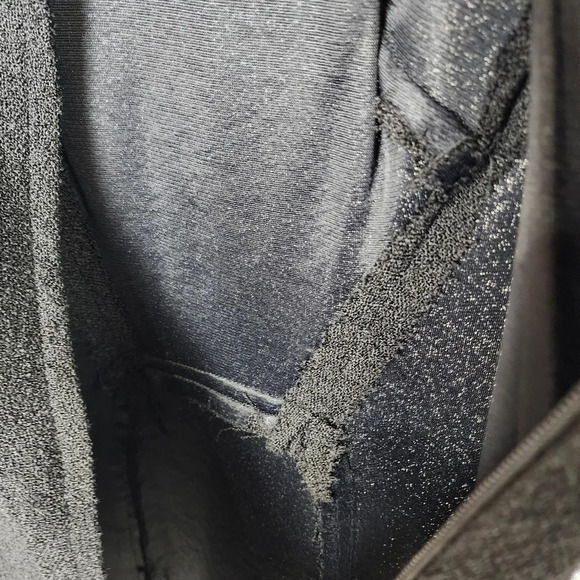 Vintage Leumann Italian Made Crepe Fit and Flare Dress Black Sequin Collar - Picture 12 of 14